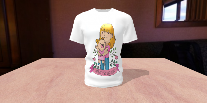 Camiseta "dia das Mães" Mãe de Menina Modelo 7