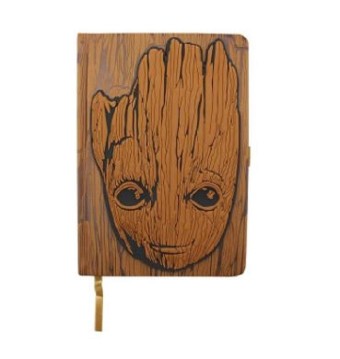 Caderno Baby Groot Capa Alto Relevo c/ Pauta Oficial Marvel