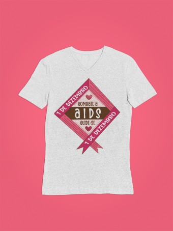 Camiseta Gola V Campanha Contra Aids Dry Proteção Solar
