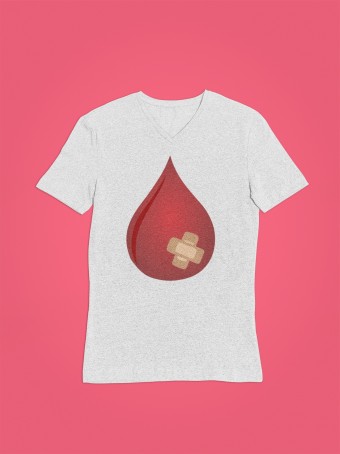 Camiseta Gola V Campanha Contra Aids Malha Fria