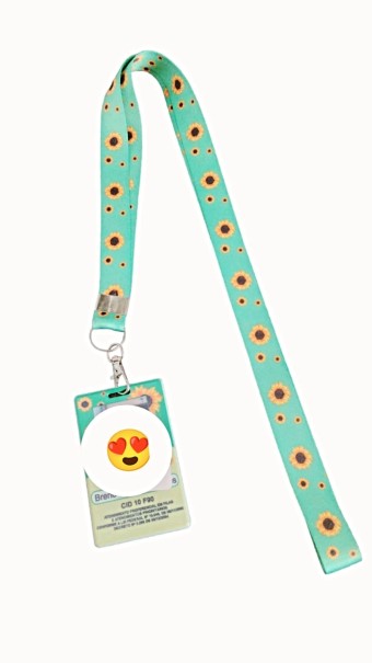 Cordão de Girassol Com Crachá Autismo kit