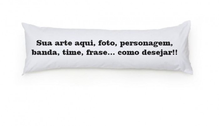 Fronha Travesseiro de Corpo Personalizado com Foto, Nome, Frase