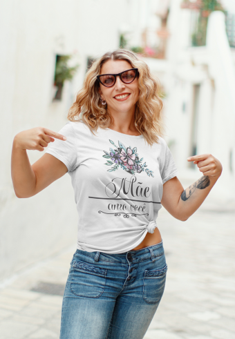 Dia das mães camiseta personalizada presente mae Modelo 7