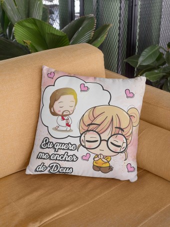 Almofada Devocional Religiosa 40x40 Personalizada