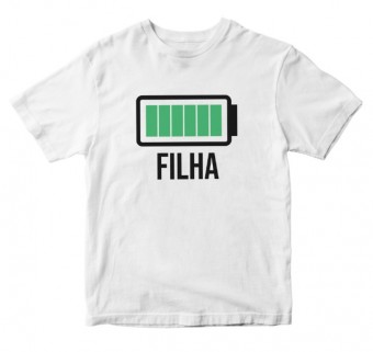 Tal Pai Tal Filha Pilha Camiseta Kit 2 Peças