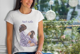 Camisa Dia das Mães Ilustração Presente Personalizado