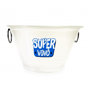 Balde De Gelo 9l Personalizado - Super Vovô - Branco