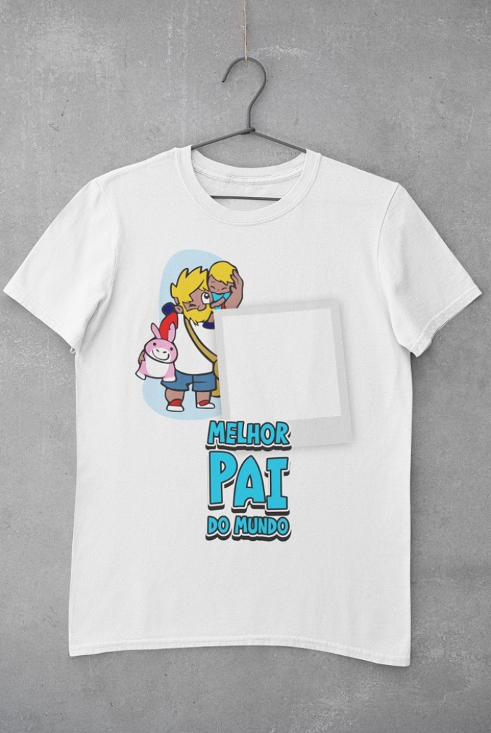 Camiseta com Foto Cartoon Melhor Pai do Mundo