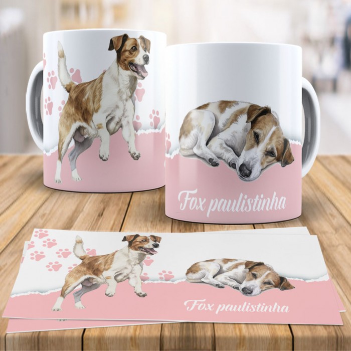 Caneca Xícara Raças Pet - Fox Paulistinha