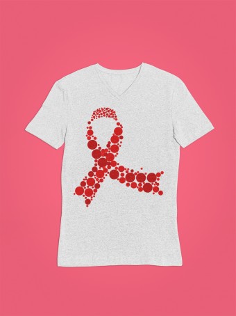 Camiseta Gola V Campanha Contra Aids Poliamida