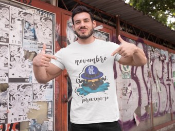 Camiseta Novembro Azul Malha Fria