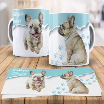 Caneca Xícara Raças Pet - Buldogue Francês