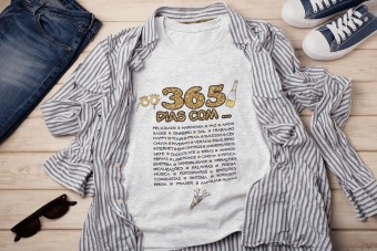 Camiseta Ano Novo Dourado