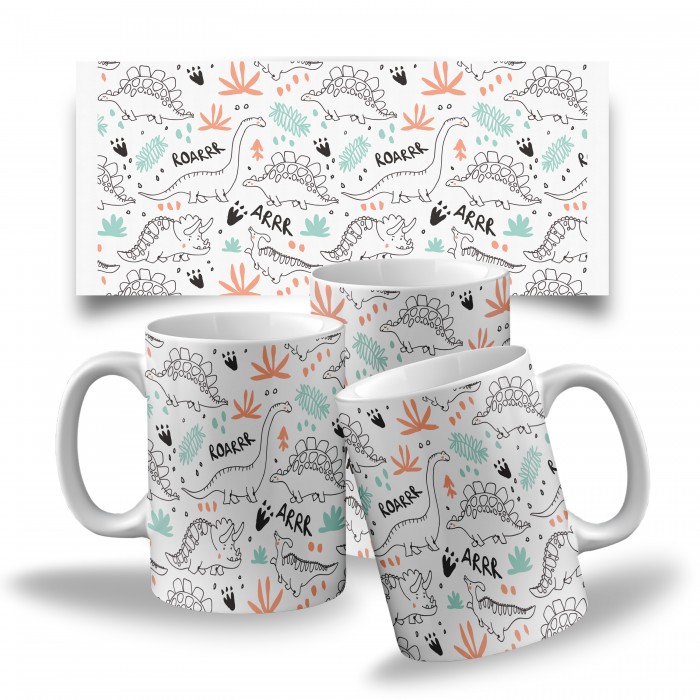 Caneca 325ml Personalizada Dinossauros