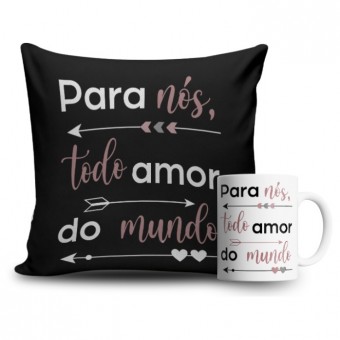Presente Almofada E Caneca Surpresa Romantica Oferta Kit