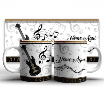 Caneca 325ml  - Personalizada Com Nome - Músico - Guitarrista