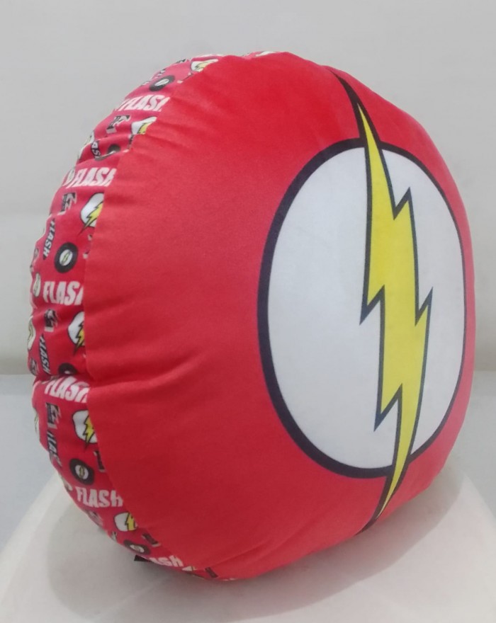 Almofada Formato Redonda Logo Flash - Dc Comics