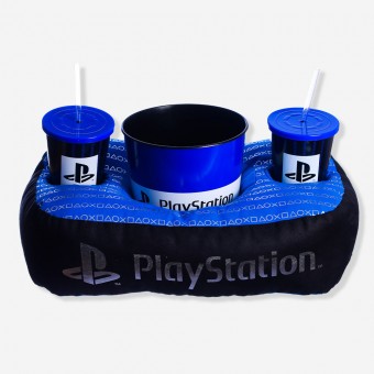 Almofada Playstation Kit Pipoca Balde + Copos Presente Gamer