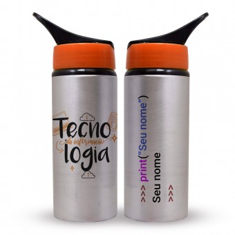 Squeeze de Alumínio 600ml - c/ Alça - Tecnologia da Informação