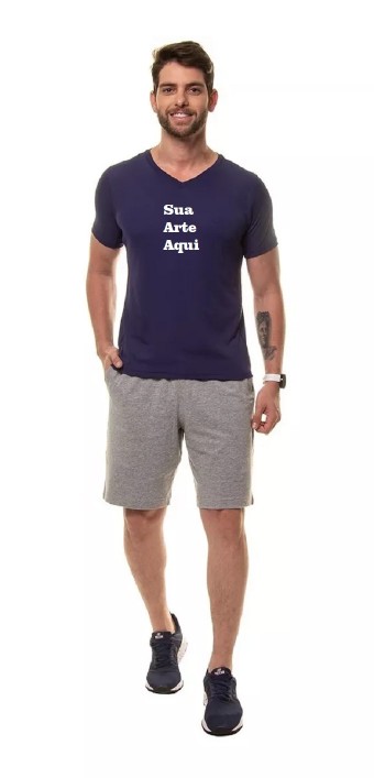 Camiseta Poliamida Gola V Masculina 