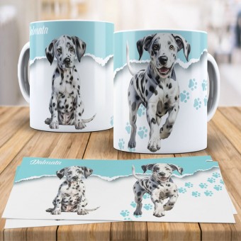 Caneca Xícara Raças Pet - Dalmata
