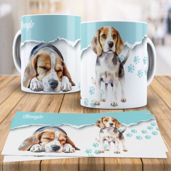 Caneca Xícara Raças Pet - Beagle
