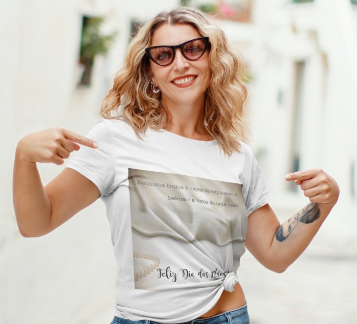 Camisetas Personalizadas Dia das Maes - (1 Unid) Modelo 4