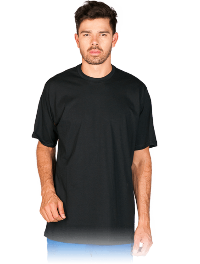 Camiseta ou baby look preta 100% algodão 