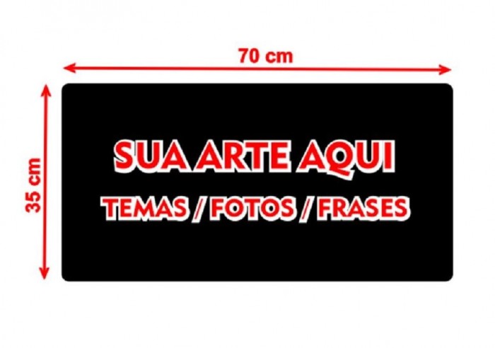Mouse Pad Gamer Personalizado 70x35cm Extra Grande