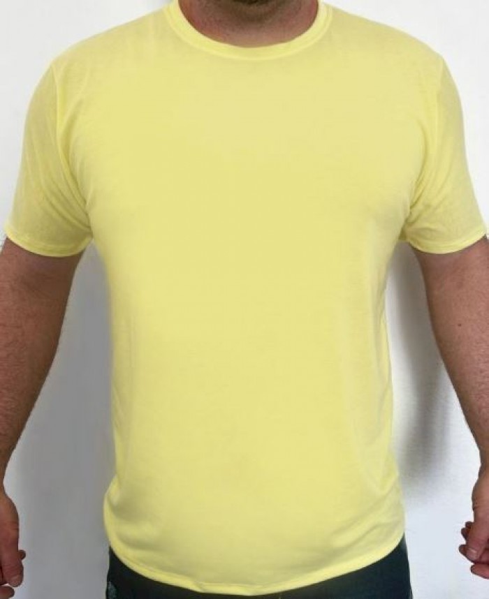 Camiseta unissex adulto personalizada como desejar Cor Amarelo Tamanho P
