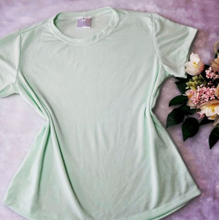 Camiseta feminina blusinha babylook personalizada como desejar Cor Verde Tamanho P
