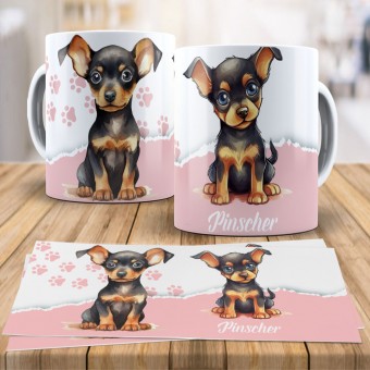 Caneca Xícara Raças Pet - Pinscher