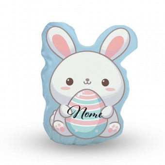 Almofada Azul Coelhinho Personalizada - Com nome