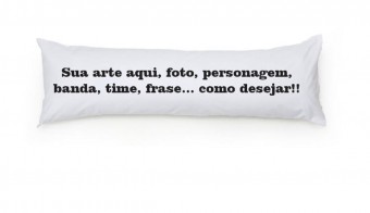 Fronha Travesseiro de Corpo Personalizado com Foto, Nome, Frase