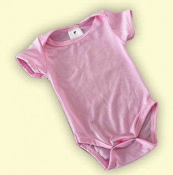 Body bebê unissex infantil personalizado como desejar Cor Rosa  Tamanho P
