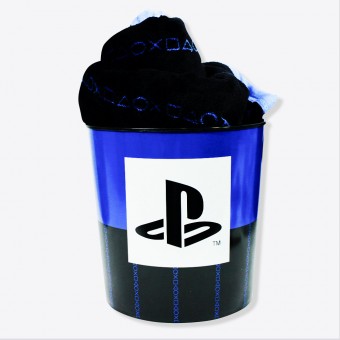 Manta com Balde de Pipoca Playstation - Kit - Zona Criativa