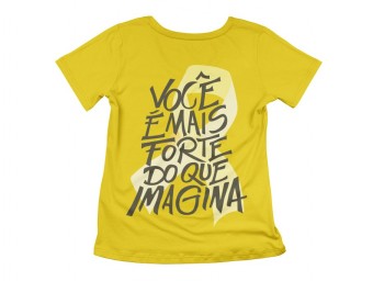 Camiseta Mostarda Você É Mais Forte do Que Imagina - Algodão