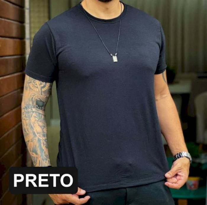 Camiseta unissex adulto personalizada como desejar Cor Preto Tamanho P