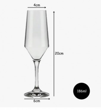 Taça Champanhe 186ml Vidro Personalizada Buffet Bar 