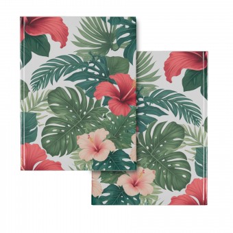  Caderno Brochura - Personalizado - Floral Vermelho