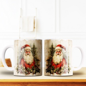 Caneca Natal Papai Noel Vintage