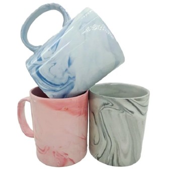 Caneca Marmorizada Personalizada com Sua Ideia, Nome, Logo