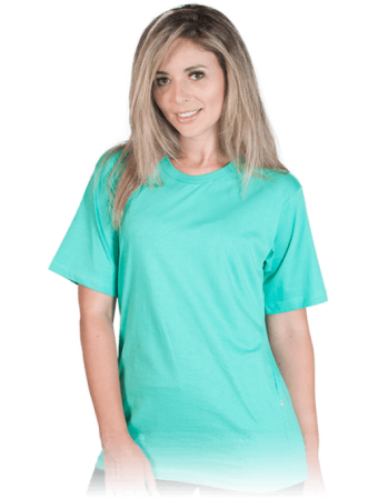 Camiseta ou baby look verde água 100% algodão