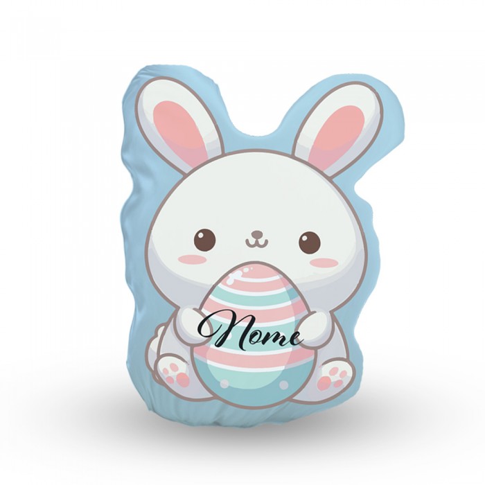 Almofada Azul Coelhinho Personalizada - Com nome