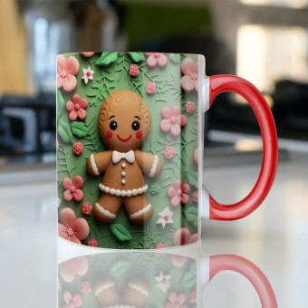 Caneca Natal em Biscuit 3D