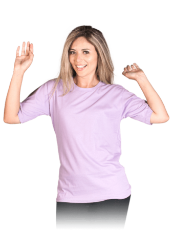 Camiseta ou baby look Lilás 100% algodão