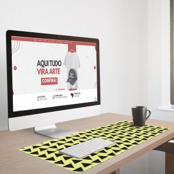 Mousepad Gamer Personalizado Costurado 90x40 - Losangos