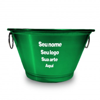Balde De Gelo 9l Personalizado - Vovô Nonno Grandpa Abuelito  - Verde