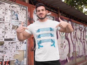 Camiseta Novembro Azul Dry Furadinho