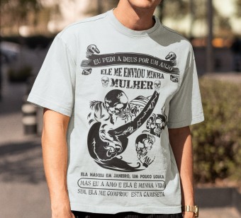 Camiseta Masculina de Caveira